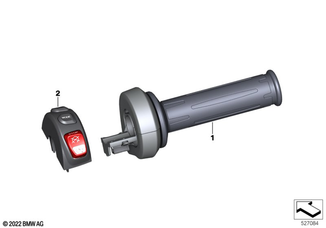 BMW Retrofit Set, Heated Grips for Vehicles Without Cruise Control (61318552118)