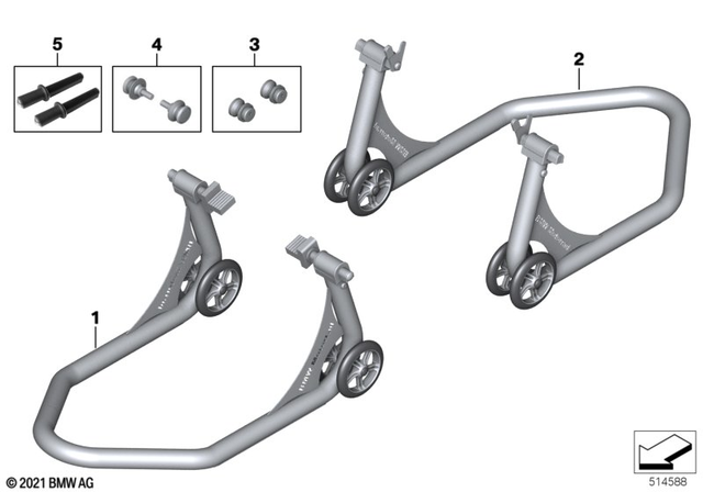 BMW Adapters for Auxiliary Stand, Sport (77025A0A461)