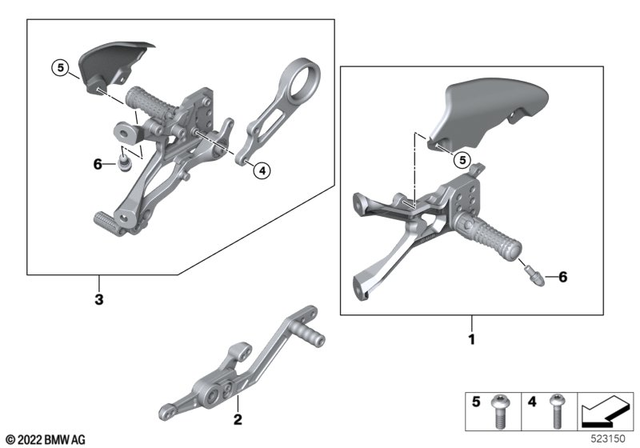 BMW M Foot Rest System, Left (77257108475)