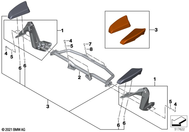 BMW Left Armrest Kit (77258409495)