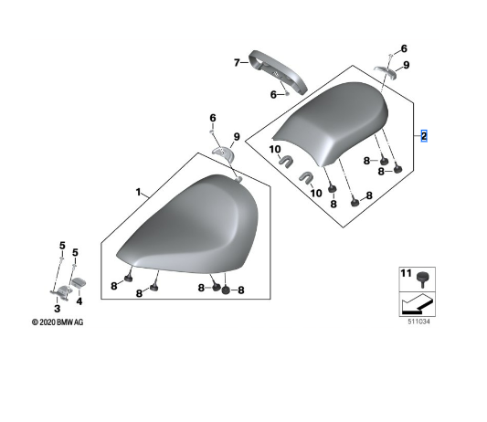 BMW Option 719 Passenger Seat (77349829341)