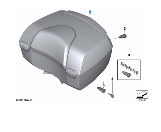 BMW Touring Topcase, Racing Blue Metallic, 49 L (77431542041)