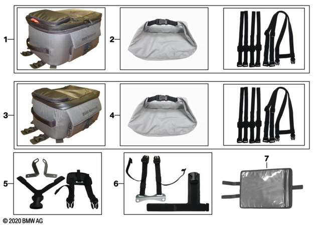 BMW Attachment for Tank Rucksack (77452471467)