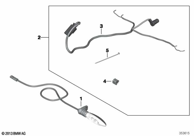 BMW Mounting Kit, Led Flashing Turn Indicators (77518551391)