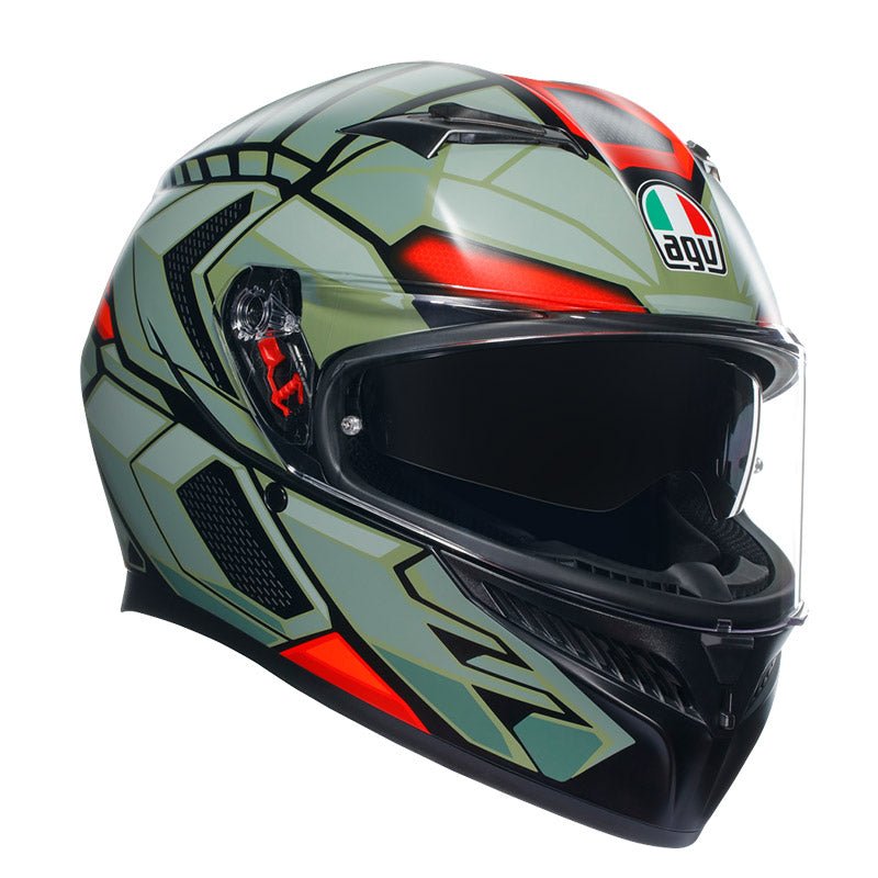 AGV K3 Helmet - Decept Green - High Road Motorsports - Motorcycle Helmet - 7502322441 - AGV