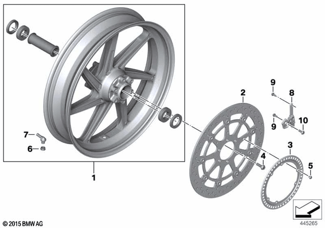 BMW Adapter, Sensor, Front, for HP Forged Wheel (77218555041) - High Road Motorsports - Wheels & Rims - 77218555041 - BMW