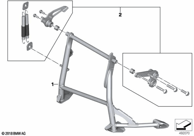 BMW Attachment Set for Center Stand (77251540027) - High Road Motorsports - Stands & Supports - 77251540027 - BMW