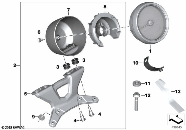 BMW Bracket for Double Instrument Cluster, Black (77538389483) - High Road Motorsports - Instruments - 77538389483 - BMW