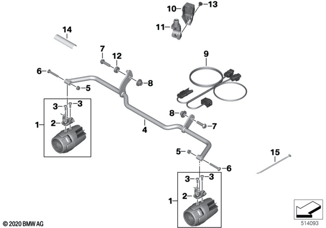 BMW Bracket for Led Auxiliary Headlight (77518406861) - High Road Motorsports - Lighting & Signals - 77518406861 - BMW