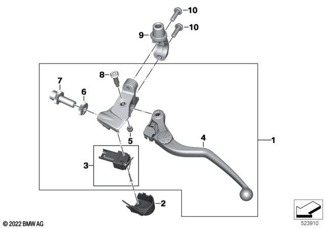 BMW Clamp With Mirror Mount (32729457894) - High Road Motorsports - Mirrors - 32729457894 - BMW
