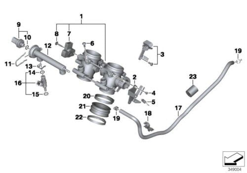 BMW Holder for Throttle Cable, 35 KW (13548520785) - High Road Motorsports - Levers & Grips - 13548520785 - BMW