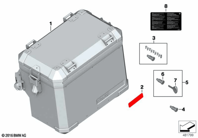BMW Lock Barrels, Complete, for 2 Cases And Topcase (51257696170) - High Road Motorsports - Garage - 51257696170 - BMW