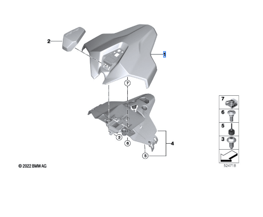 BMW M Carbon Hump Cover (77318104262) - High Road Motorsports - Fairings & Bodywork - 77318104262 - BMW