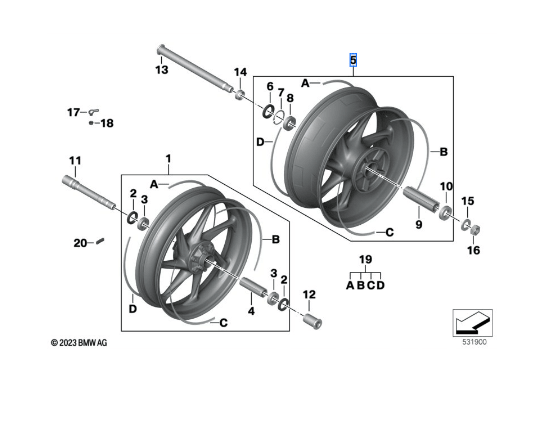 BMW M Carbon Rear Wheel (36315A69A71) - High Road Motorsports - Wheels & Rims - 36315A69A71 - BMW