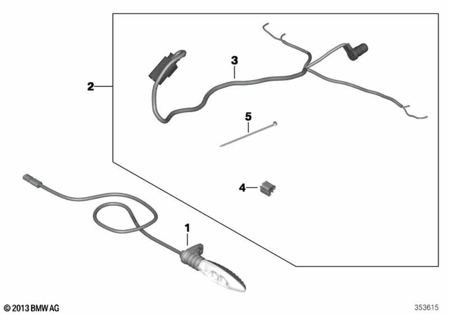 BMW Mounting Kit, Led Flashing Turn Indicators (77518551391) - High Road Motorsports - Lighting & Signals - 77518551391 - BMW