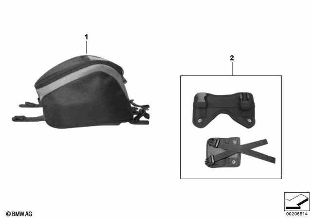 BMW Mounting Parts for Tank Bag (71607699045) - High Road Motorsports - Soft Luggage - 71607699045 - BMW