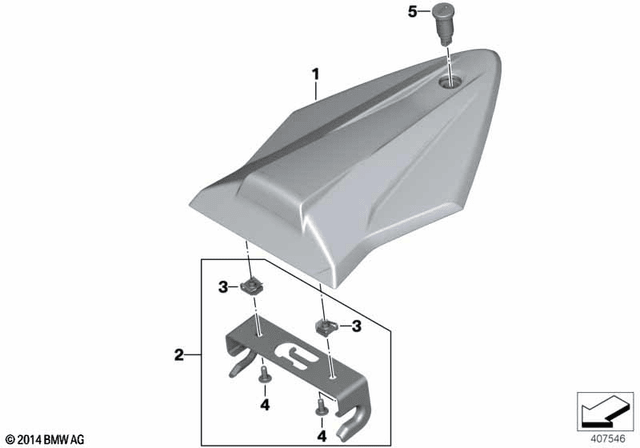 BMW Mounting, Tail-Hump Cover (77318520252) - High Road Motorsports - Fairings & Bodywork - 77318520252 - BMW