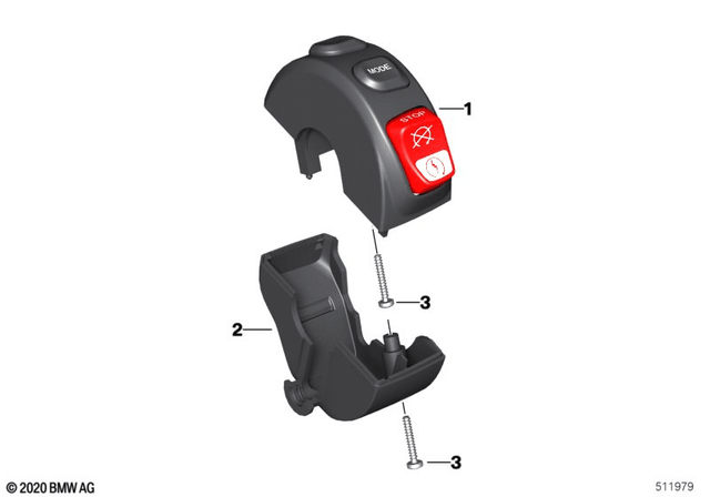BMW Multifunction Switch Lid, Right (61317708231) - High Road Motorsports - Levers & Grips - 61317708231 - BMW