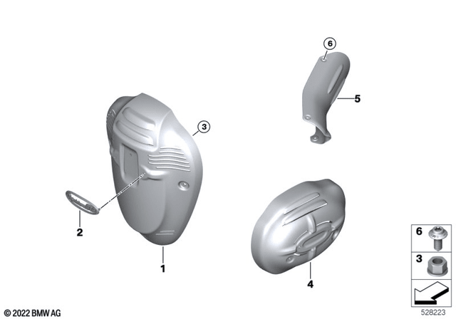 BMW Option 719 Aero Intake Snorkel Cover, Brushed, Left (11611542413) - High Road Motorsports - Intake & Fuel - 11611542413 - BMW