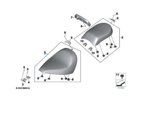 BMW Option 719 Rider's Seat (52539829339) - High Road Motorsports - Seats & Comfort - 52539829339 - BMW