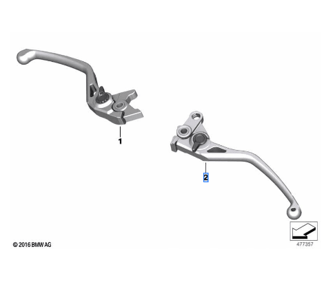 BMW Option 719 Shadow Clutch Lever, Adjustable (32729829325) - High Road Motorsports - Levers & Grips - 32729829325 - BMW