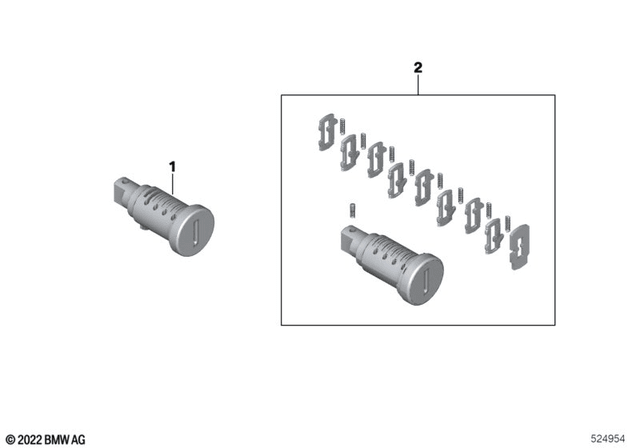 BMW Repair Kit for Lock Cylinder (51257698202) - High Road Motorsports - Garage - 51257698202 - BMW