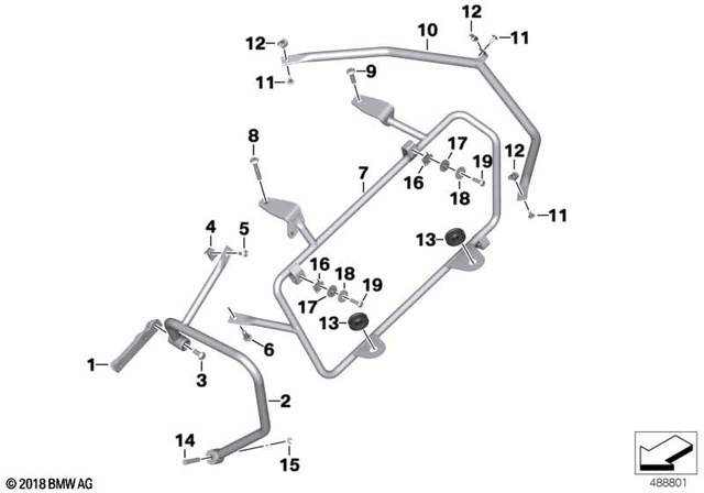 BMW Retaining Plate (46548382537) - High Road Motorsports - Luggage Mounting - 46548382537 - BMW