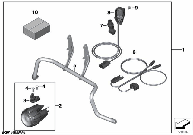 BMW Set Of Mounted Parts, Auxiliary Headlights (77518356947) - High Road Motorsports - Lighting & Signals - 77518356947 - BMW