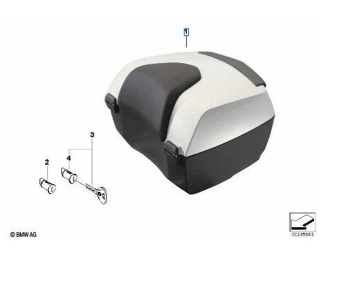 BMW Topcase Light, 49 L, Mars Red Metallic (77438565872) - High Road Motorsports - Hard Cases - 77438565872 - BMW