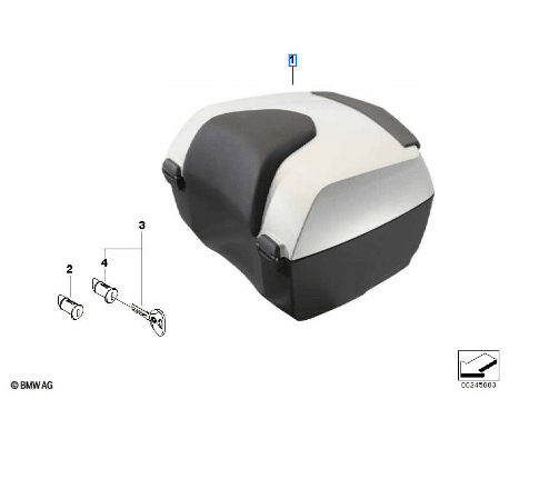 BMW Touring Topcase, Stardust Metallic, 49 L (46549445162) - High Road Motorsports - Hard Cases - 46549445162 - BMW