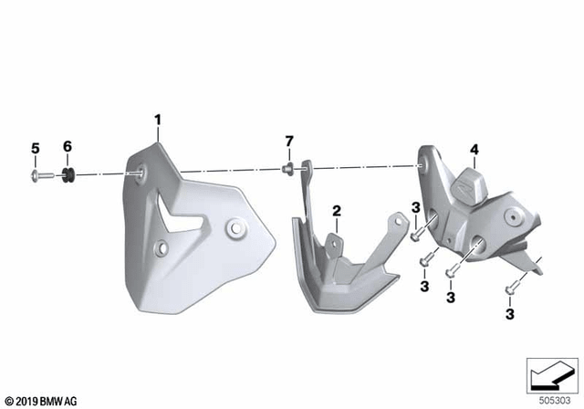 BMW Windscreen Bracket (46638403839) - High Road Motorsports - Windshields & Deflectors - 46638403839 - BMW