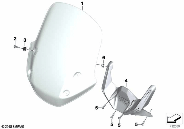 BMW Windscreen, High (46638392880) - High Road Motorsports - Windshields & Deflectors - 46638392880 - BMW