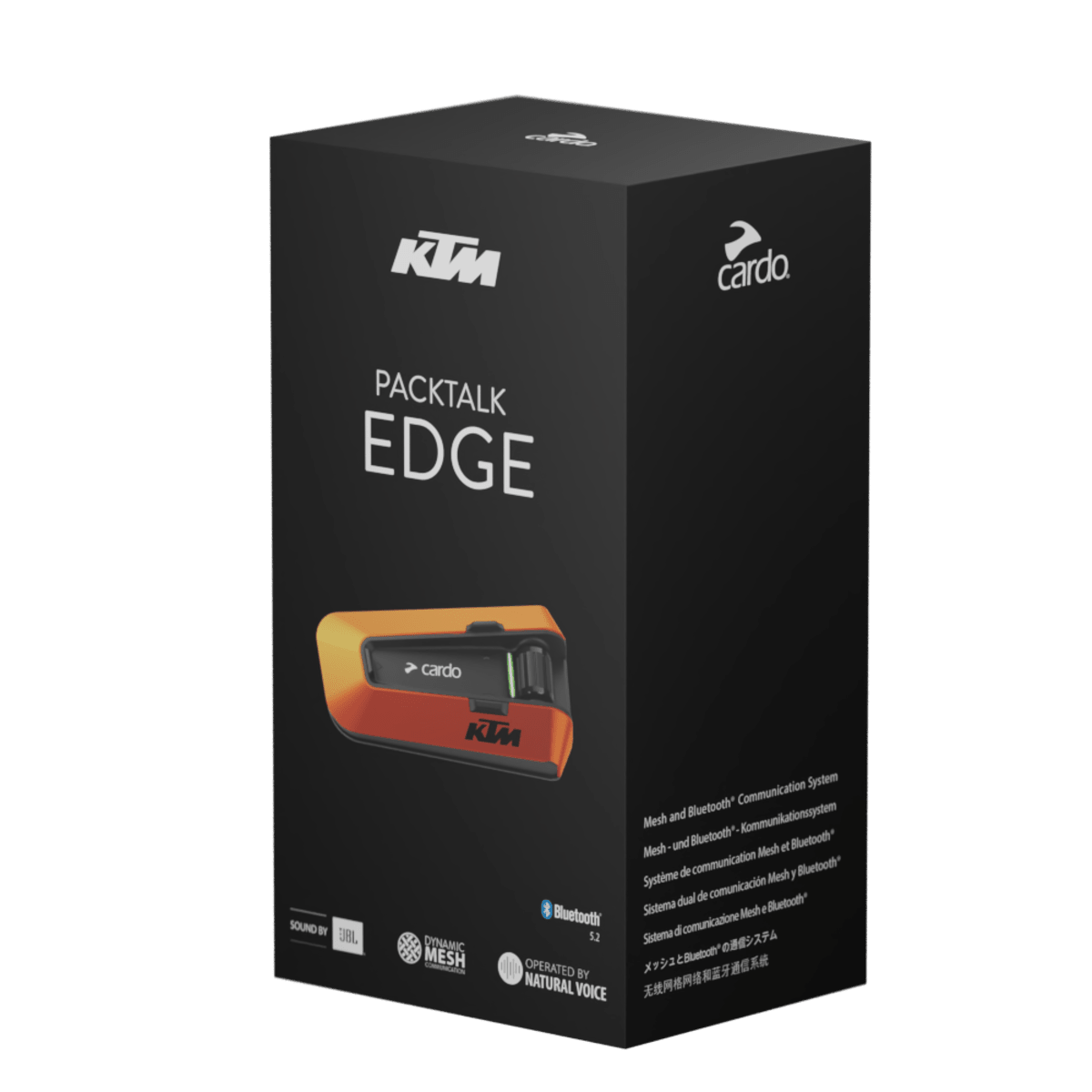 Cardo Packtalk Edge Helmet Communication System - KTM Edition - High Road Motorsports - Communication System - 4402-0951 - Cardo