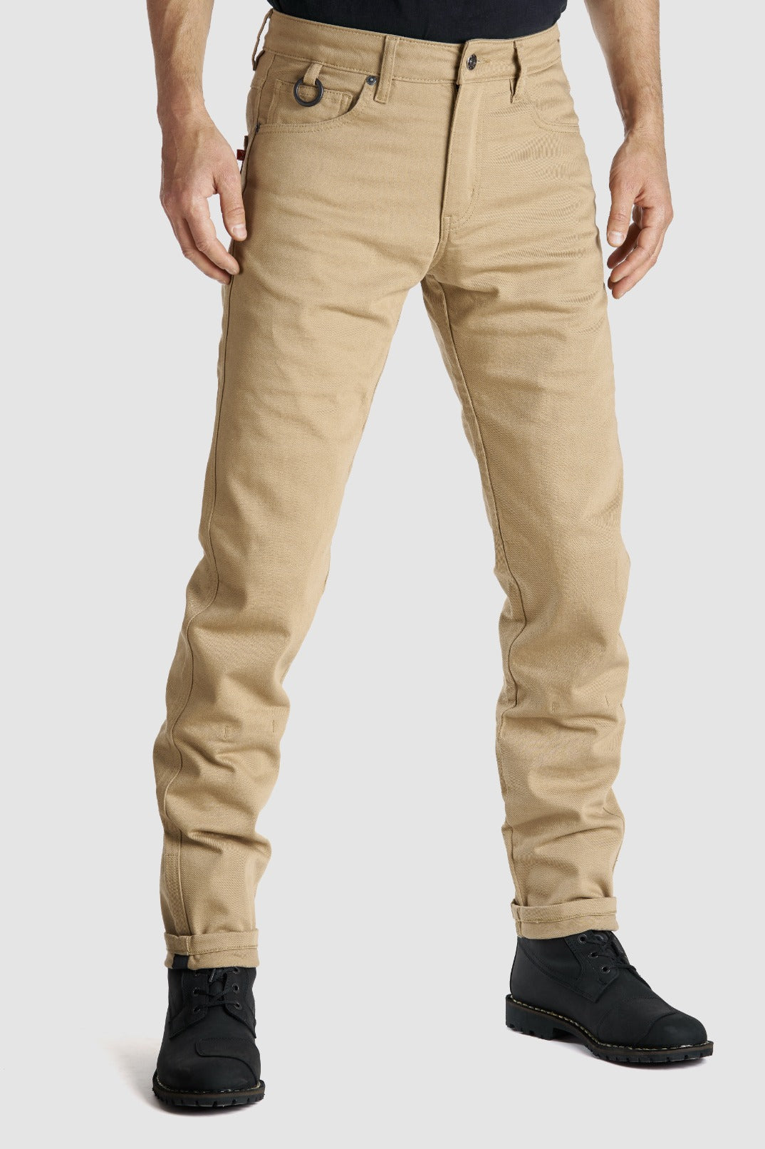 PANDO MOTO Robby Slim Beige Jeans