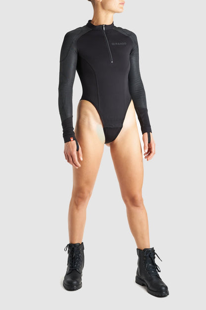 PANDO MOTO Shell Women's Armored Body Suit - High Road Motorsports - Armored Body Suit - SHELL-WW-BLACK-XXS - Pando Moto