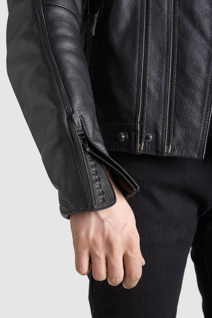 PANDO MOTO Twin Leather Jacket - High Road Motorsports - Motorcycle Jacket - TWIN-LEATHER-JACKET-BLACK-XXS - Pando Moto