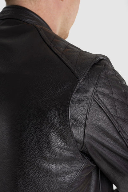 PANDO MOTO Twin Leather Jacket - High Road Motorsports - Motorcycle Jacket - TWIN-LEATHER-JACKET-BLACK-XXS - Pando Moto