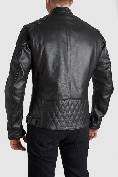 PANDO MOTO Twin Leather Jacket - High Road Motorsports - Motorcycle Jacket - TWIN-LEATHER-JACKET-BLACK-XXS - Pando Moto