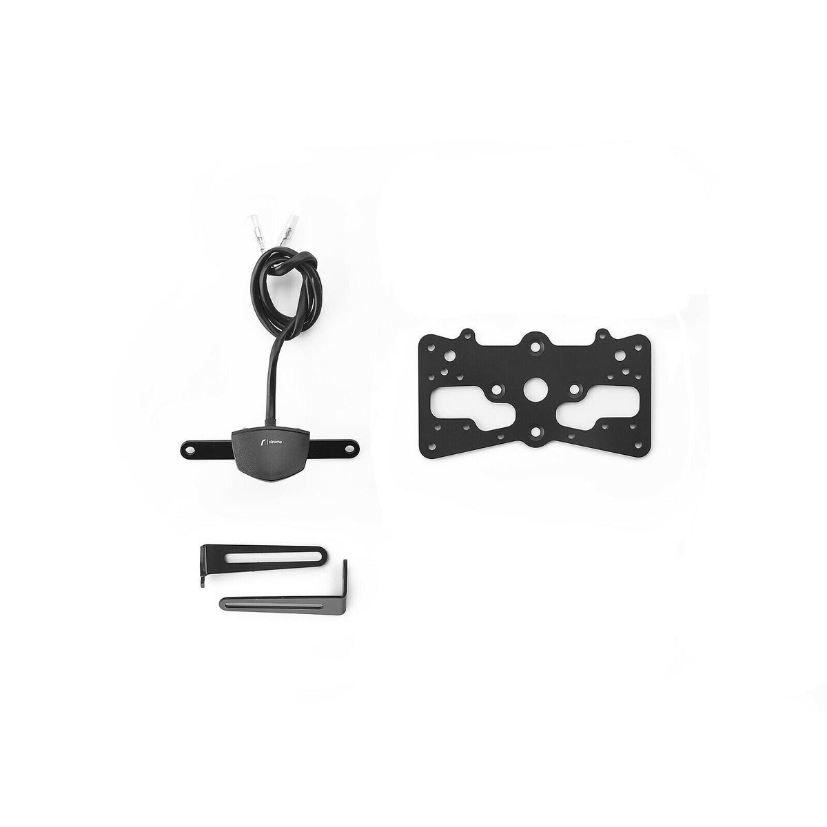 Rizoma Fox License Plate Holder Kit (PT532B) - High Road Motorsports - Plate Holder - PT532B - Rizoma