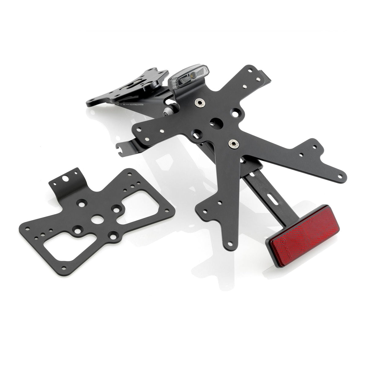 Rizoma Fox License Plate Holder Kit With Rear Light (PT225B) - High Road Motorsports - Plate Holder - PT225B - Rizoma