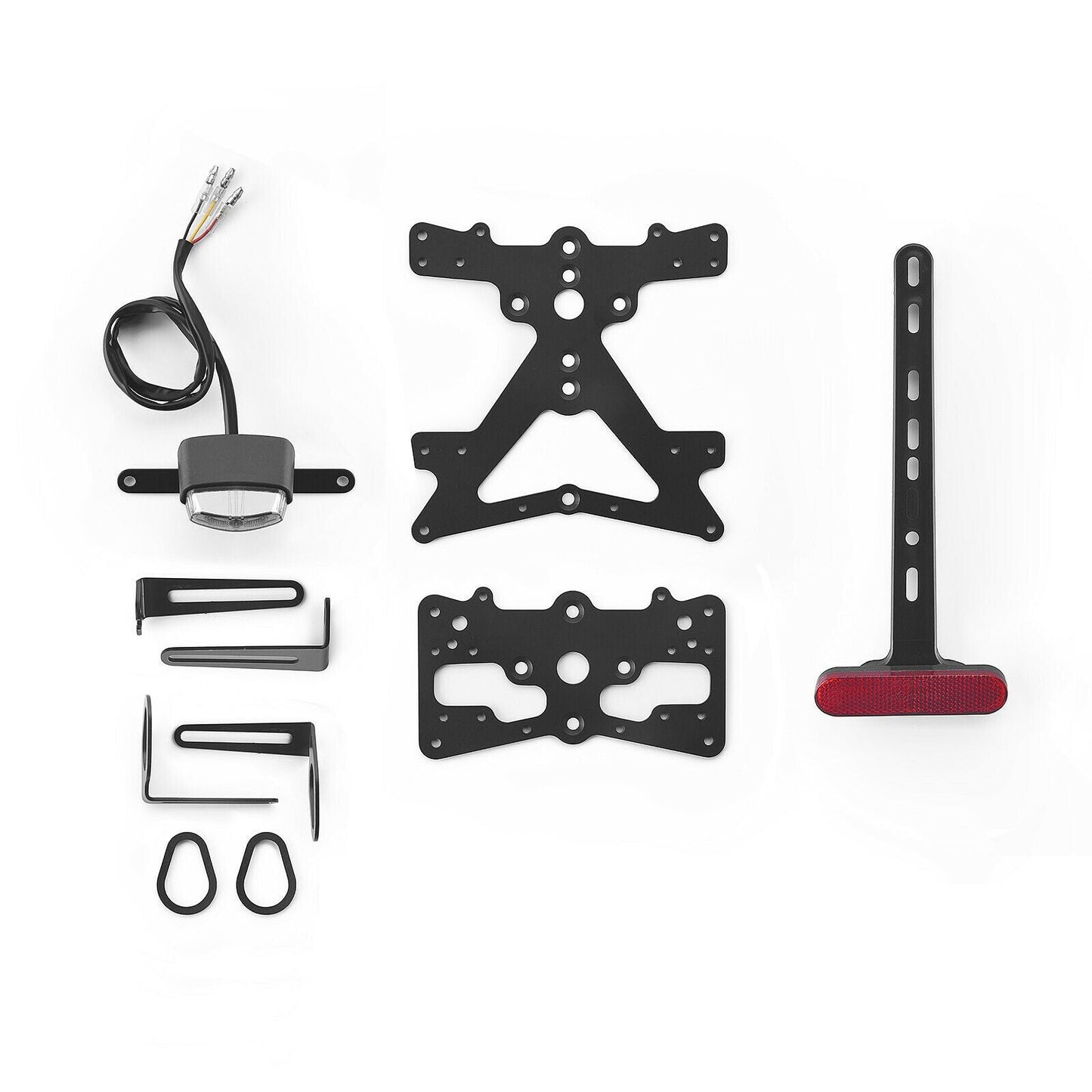 Rizoma Fox License Plate Holder Kit With Rear Light (PT225B) - High Road Motorsports - Plate Holder - PT225B - Rizoma