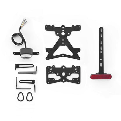 Rizoma Fox License Plate Holder Kit With Rear Light (PT225B) - High Road Motorsports - Plate Holder - PT225B - Rizoma