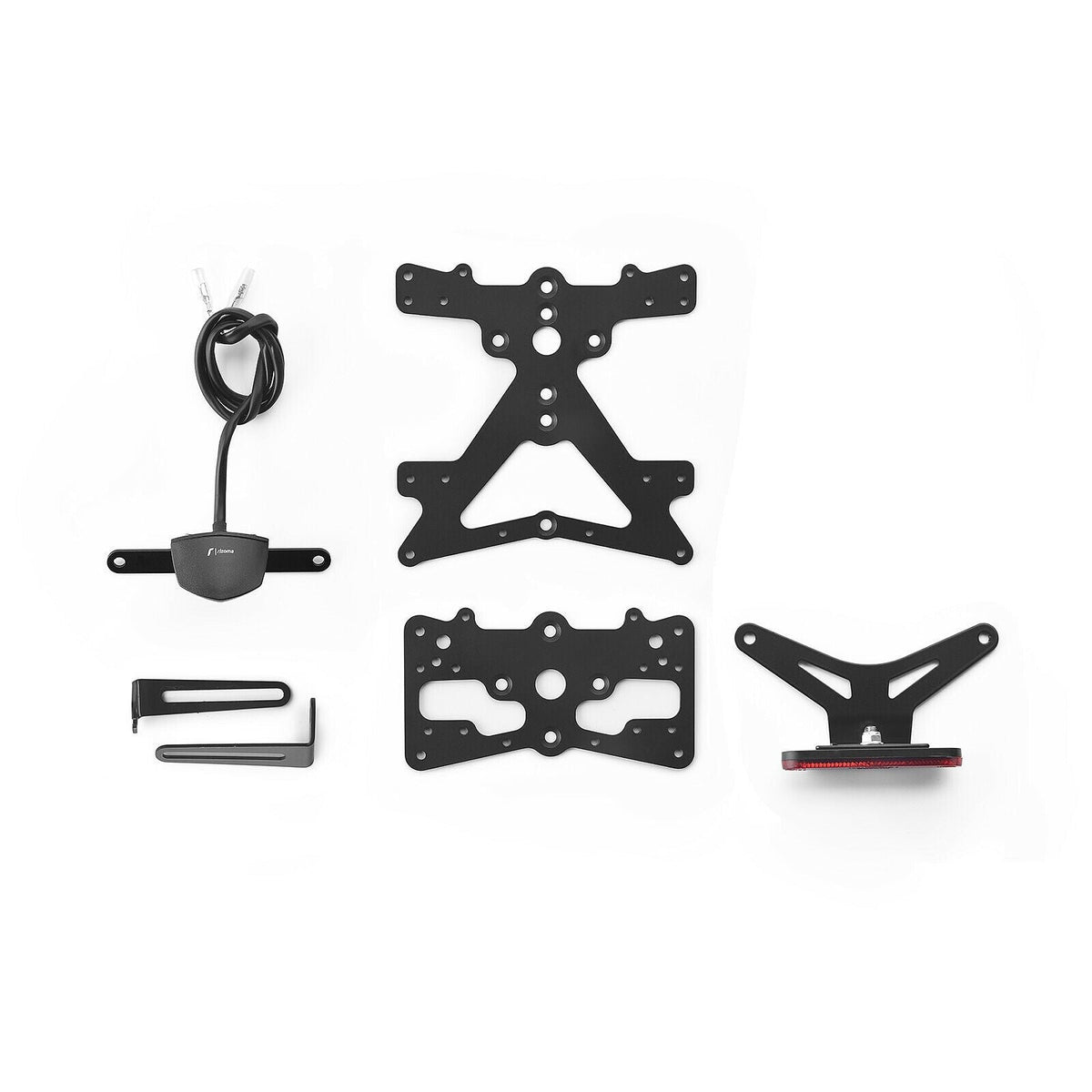 Rizoma Outside Street License Plate Holder Kit (PT527B) - High Road Motorsports - Plate Holder - PT527B - Rizoma