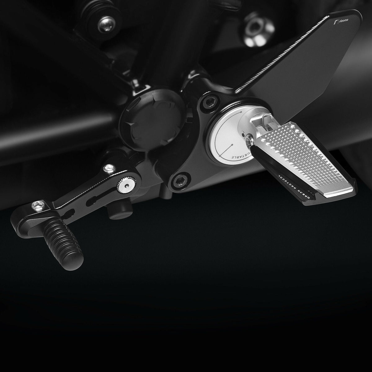 Rizoma Rear Set Control Kits (PE414B) - High Road Motorsports - Footrest System - PE414B - Rizoma