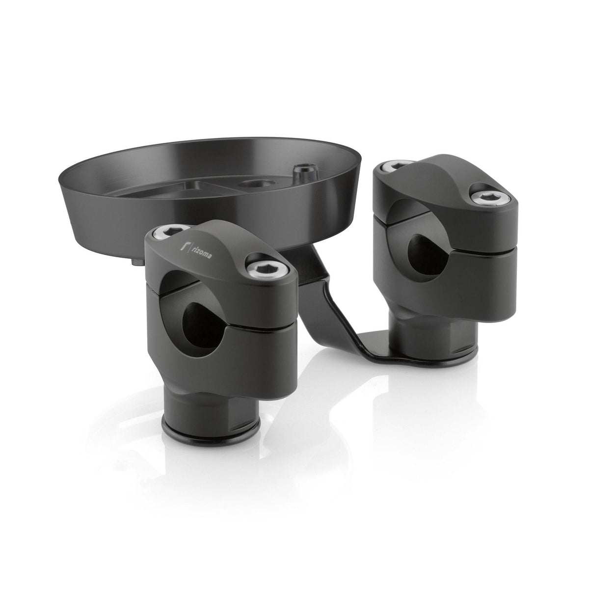 Rizoma Riser Kit With Gauge Bracket (AZ203B) - High Road Motorsports - Risers - AZ203B - Rizoma