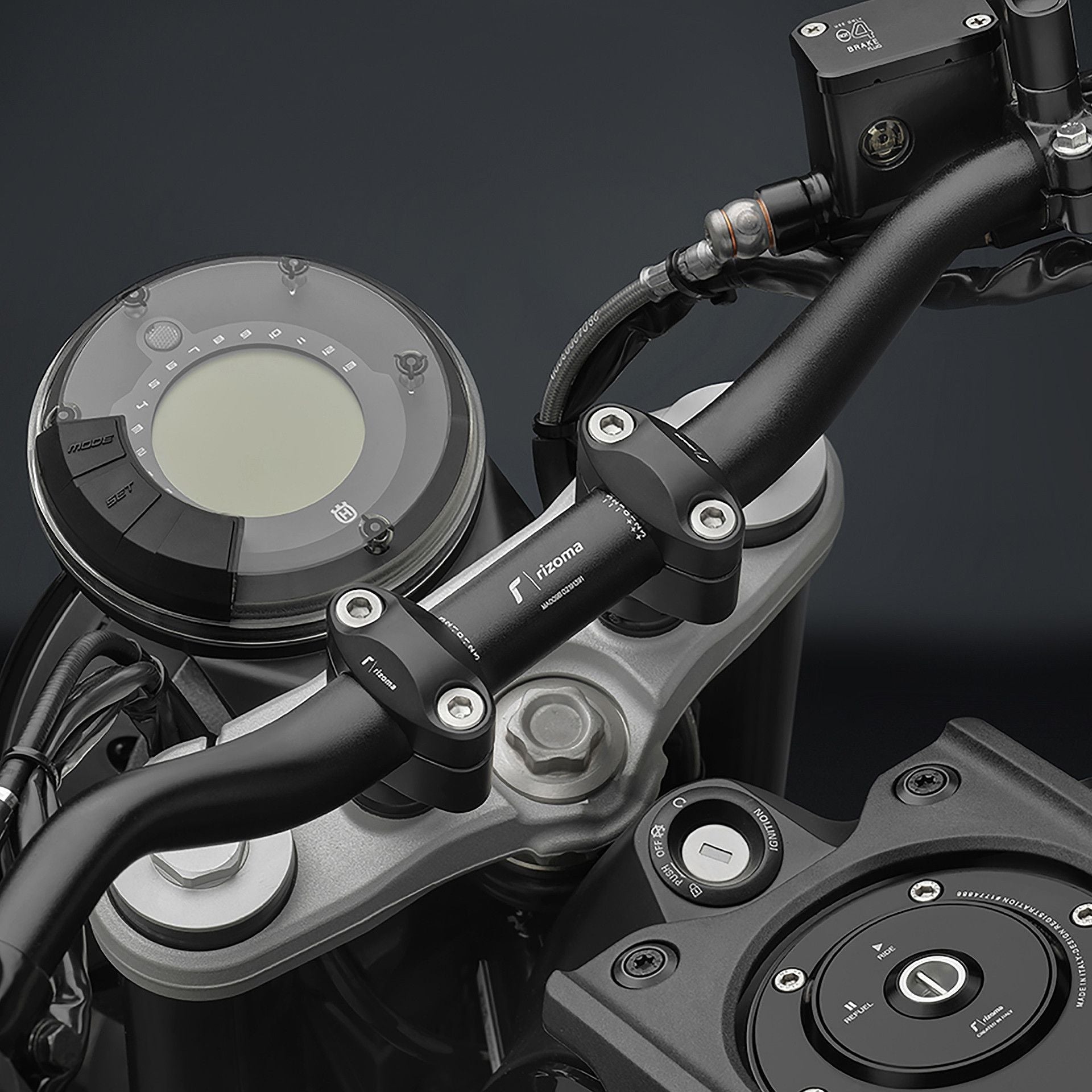 Rizoma Variable Section Handlebar (Ø 22-29 Mm/H 55 Mm) (MA009B) - High Road Motorsports - Handlebar - MA009B - Rizoma
